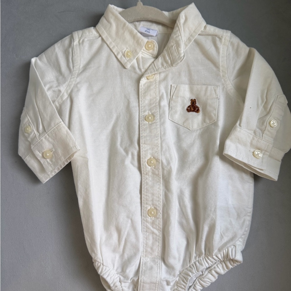 GAP Ivory Button-Up Kids Shirt